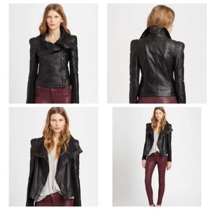 BCBG Orson black leather jacket sz. S